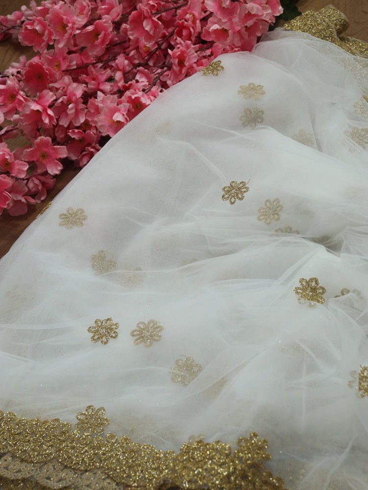 Off White Trendy Net Fabric ( 1 Mtr ) - Luxurion World