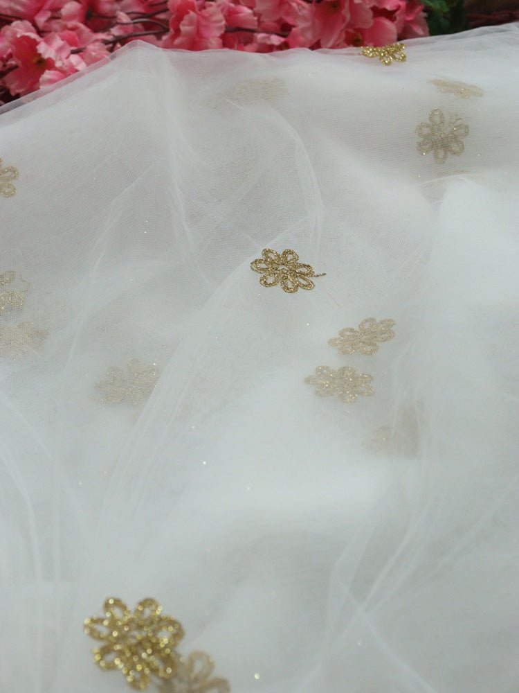 Off White Trendy Net Fabric ( 1 Mtr ) - Luxurion World