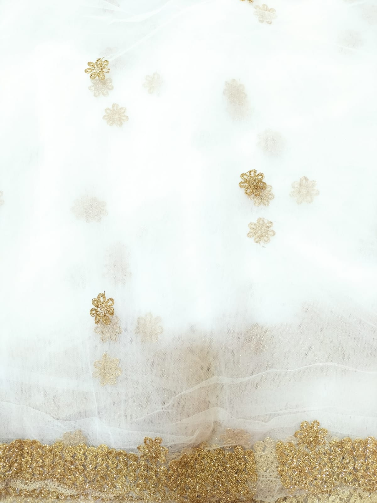 Off White Trendy Net Fabric ( 1 Mtr ) - Luxurion World
