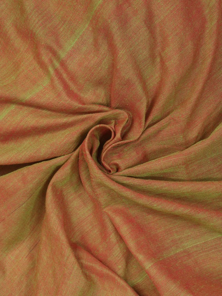 Orange Bengal Plain Cotton Saree - Luxurion World