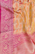 Orange Handloom Banarasi Pure Katan Silk Saree - Luxurion World