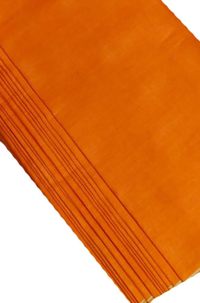 Orange Plain Pure Linen Fabric ( 1 Mtr ) Luxurionworld