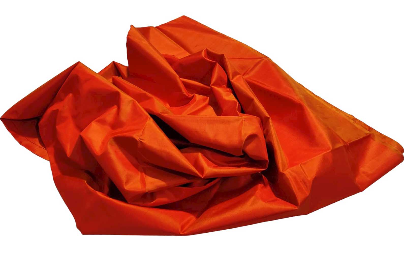 Shop Orange Plain Pure Silk Fabric (1 Mtr) for Luxurious Style