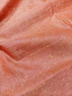 Orange Plain Tussar Silk Fabric ( 1 Mtr) - Luxurion World