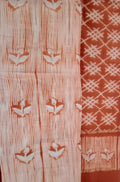 Orange Shibori Cotton Silk Two Piece Unstitched Suit Set - Luxurion World