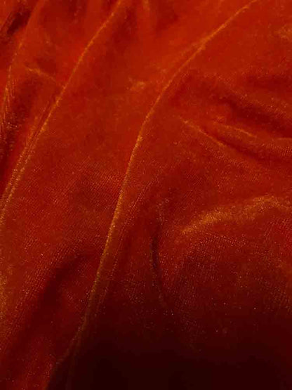 Orange Trendy Velvet Fabric ( 1 Mtr ) - Luxurion World