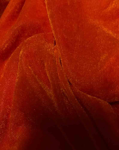 Orange Trendy Velvet Fabric ( 1 Mtr ) - Luxurion World