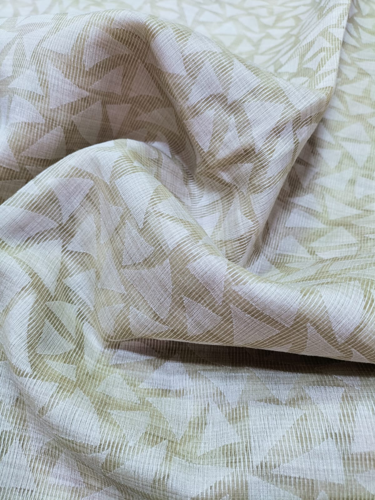 Pastel Banarasi Chanderi Silk Fabric (1Mtr)