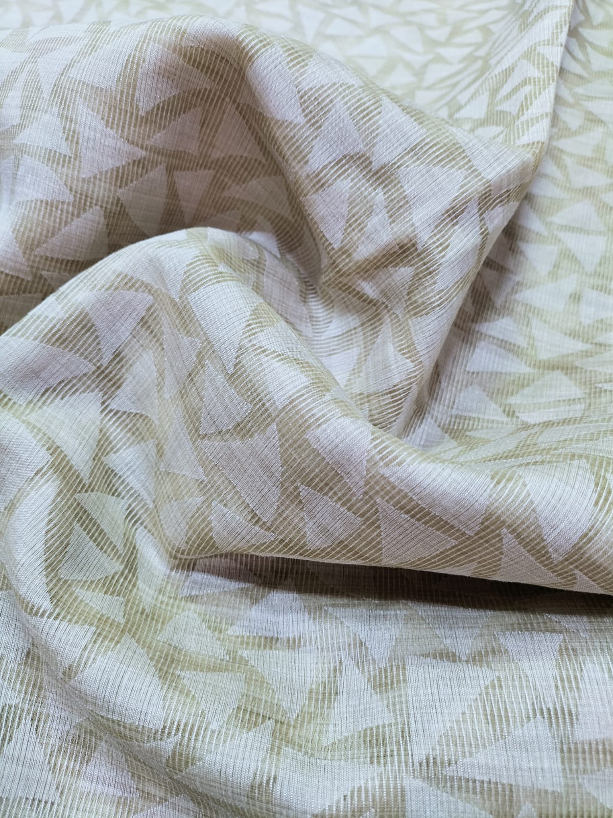 Pastel Banarasi Chanderi Silk Fabric (1Mtr) - Luxurion World