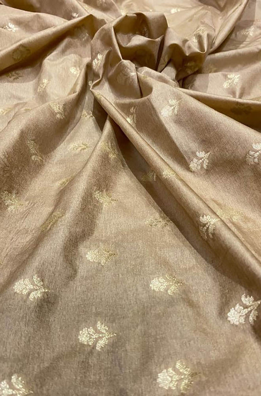 Pastel Banarasi Dupion Silk Fabric ( 1 Mtr )