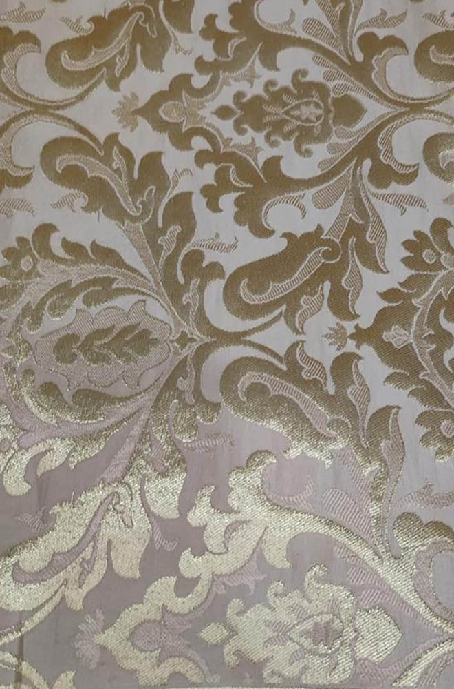 Pastel Banarasi Kimkhwab Silk Meenakari Fabric ( 1 Mtr ) - Luxurion World