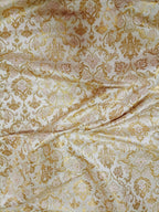 Pastel Banarasi Kimkhwab Silk Meenakari Fabric  ( 1.5 Mtr ) - Luxurion World