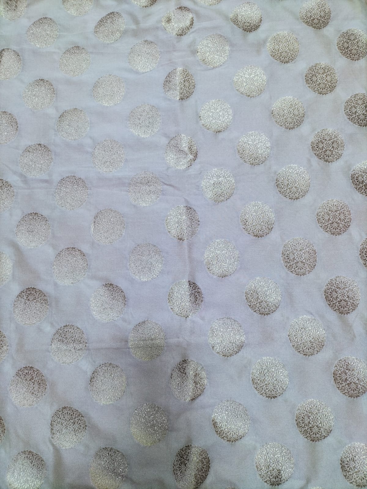 Pastel Banarasi Silk Fabric ( 0.7 Mtr)