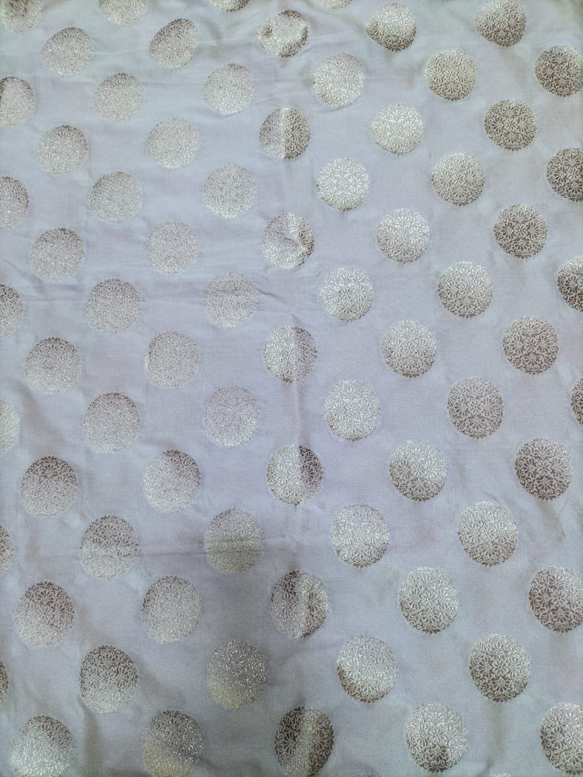 Pastel Banarasi Silk Fabric ( 0.9 Mtr) - Luxurion World