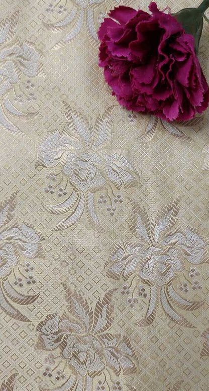 Pastel Banarasi Silk Fabric ( 1 Mtr )