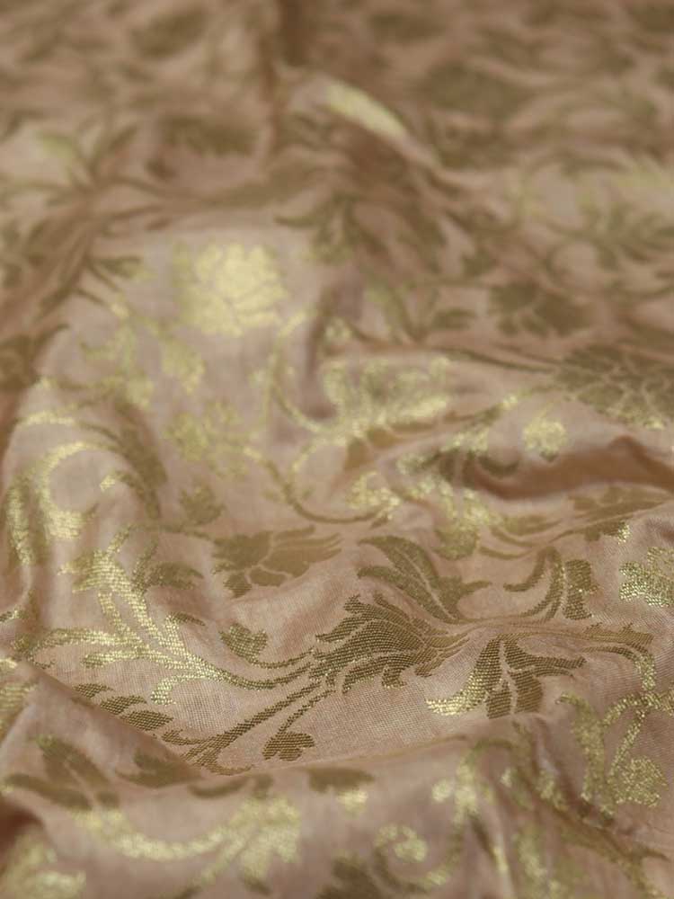 Pastel Banarasi Silk Fabric ( 1 Mtr ) - Luxurion World