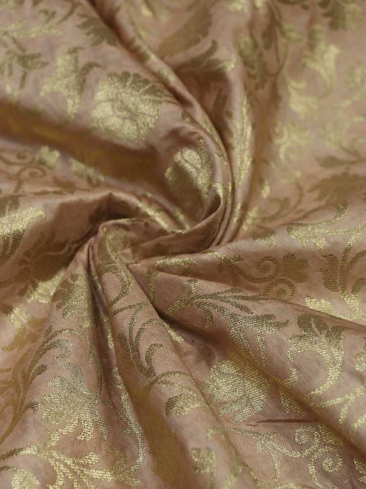 Pastel Banarasi Silk Fabric ( 1 Mtr ) - Luxurion World