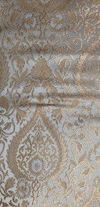 Pastel Banarasi Silk Fabric ( 1 Mtr ) - Luxurion World