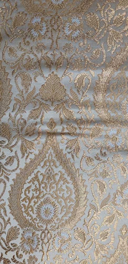 Pastel Banarasi Silk Fabric ( 1 Mtr ) - Luxurion World