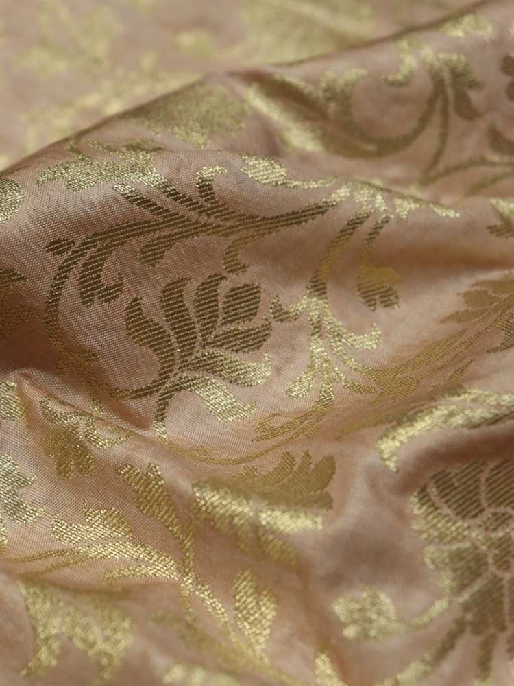 Pastel Banarasi Silk Fabric ( 1 Mtr ) - Luxurion World