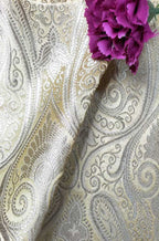 Pastel Banarasi Silk Fabric ( 1 Mtr ) - Luxurion World