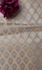 Pastel Banarasi Silk Fabric ( 1 Mtr ) - Luxurion World