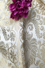 Pastel Banarasi Silk Fabric ( 1 Mtr ) - Luxurion World