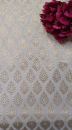 Pastel Banarasi Silk Fabric ( 1 Mtr ) - Luxurion World