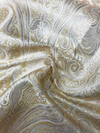 Pastel Banarasi Silk Fabric ( 1 Mtr ) - Luxurion World