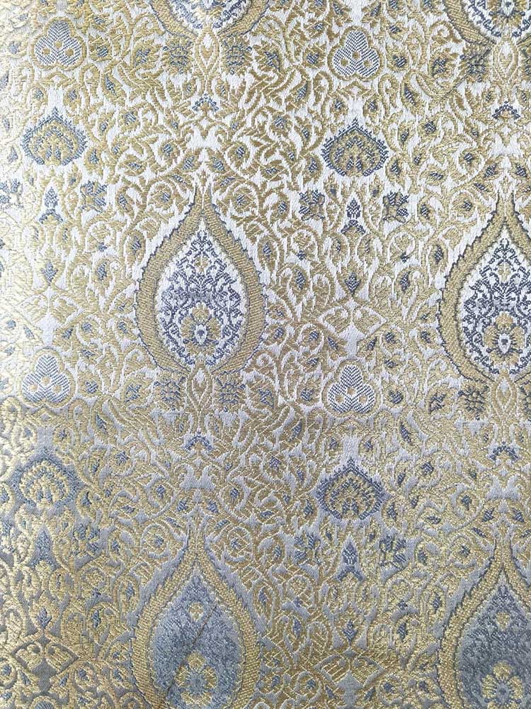 Pastel Banarasi Silk Fabric ( 1 Mtr ) - Luxurion World
