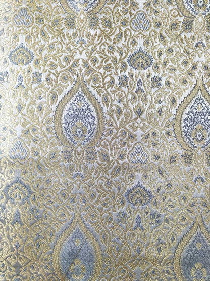 Pastel Banarasi Silk Fabric ( 1 Mtr ) - Luxurion World