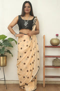 Pastel Bengal Cotton Polka Dots Saree - Luxurion World