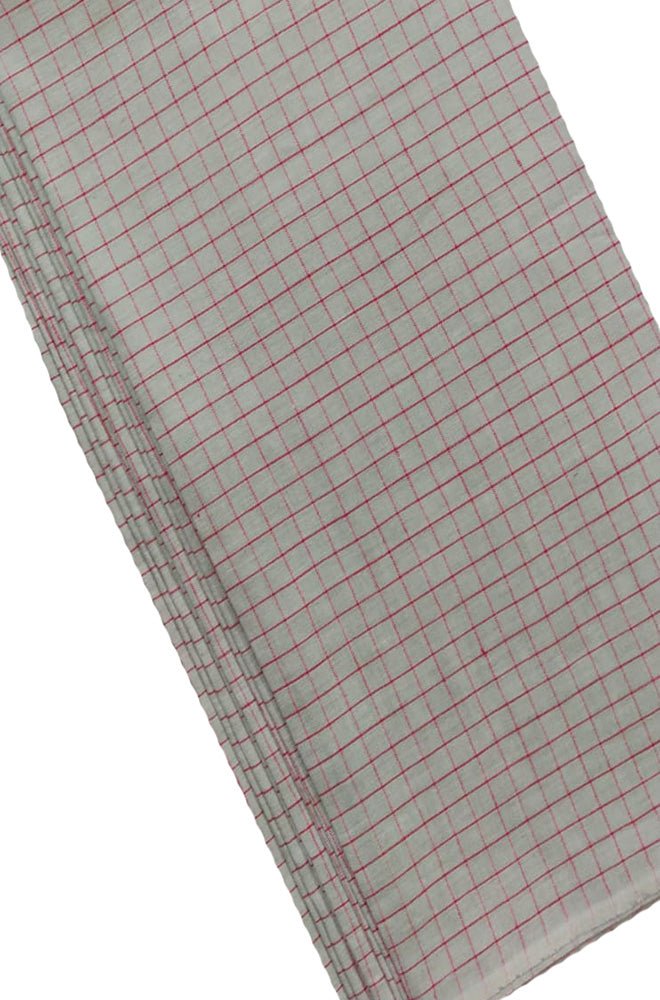 Pastel Checks Pure Linen Fabric ( 1 Mtr ) - Luxurion World