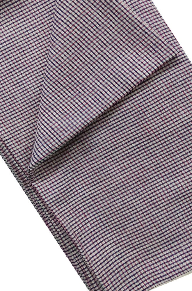 Pastel Checks Pure Linen Fabric ( 1 Mtr ) - Luxurion World