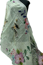 Pastel Digital Printed Linen Floral Design Dupatta - Luxurion World