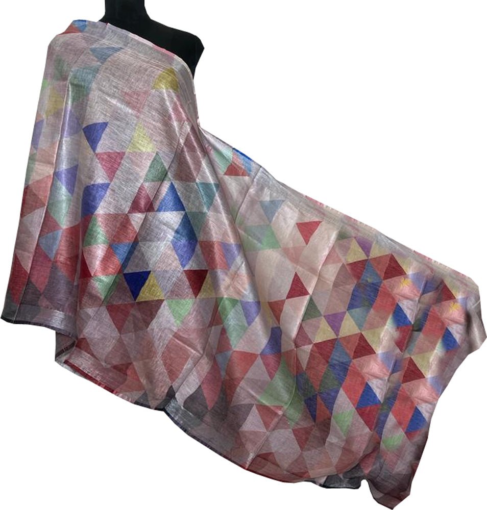 Pastel Digital Printed Linen Floral Design Dupatta - Luxurion World