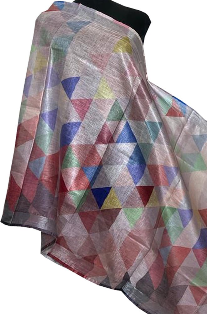 Pastel Digital Printed Linen Floral Design Dupatta - Luxurion World