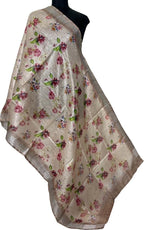 Pastel Digital Printed Linen Floral Design Dupatta - Luxurion World