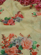 Pastel Digital Printed Linen Jute Fabric (1 mtr) - Luxurion World