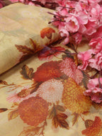 Pastel Digital Printed Organza Silk Fabric (1 mtr) - Luxurion World