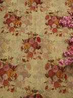 Pastel Digital Printed Organza Silk Fabric (1 mtr) - Luxurion World
