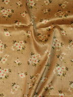Pastel Digital Printed Tussar Silk Floral Design Fabric ( 1 Mtr ) - Luxurion World