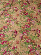 Pastel Digital Printed Velvet Floral Design Fabric ( 1 Mtr ) - Luxurion World