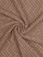 Pastel Embroidered Chikankari Georgette Fabric (1 mtr) - Luxurion World