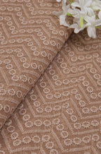 Pastel Embroidered Chikankari Georgette Fabric (1 mtr) - Luxurion World