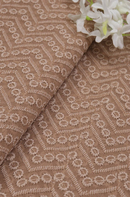 Pastel Embroidered Chikankari Georgette Fabric (1 mtr) - Luxurion World