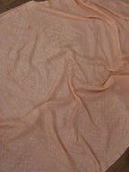 Stunning Orange Chikankari Saree with Intricate Embroidery - Pure Cotton - Luxurion World