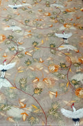 Pastel Embroidered Parsi Convent Work Net Dupatta - Luxurion World