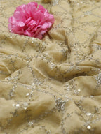 Pastel Embroidered Trendy Fabric ( 0.75 Mtr ) - Luxurion World