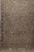 Pastel Hand Embroidered Parsi Gara Pure Georgette Floral Design Saree - Luxurion World